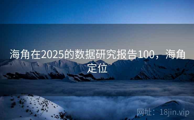 海角在2025的数据研究报告100，海角定位