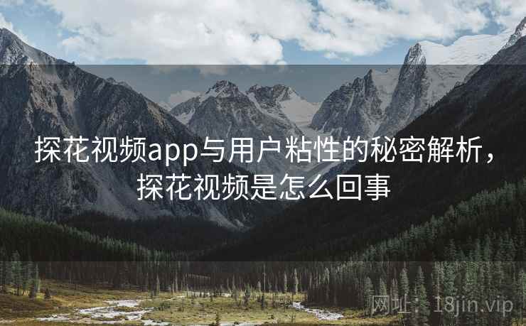 探花视频app与用户粘性的秘密解析，探花视频是怎么回事