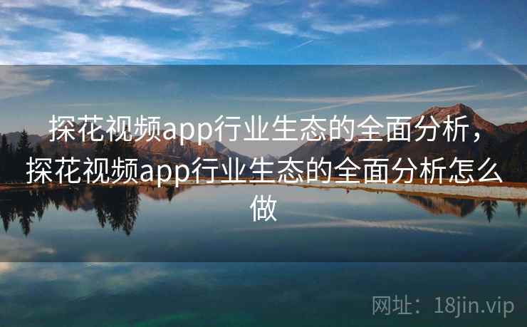 探花视频app行业生态的全面分析，探花视频app行业生态的全面分析怎么做