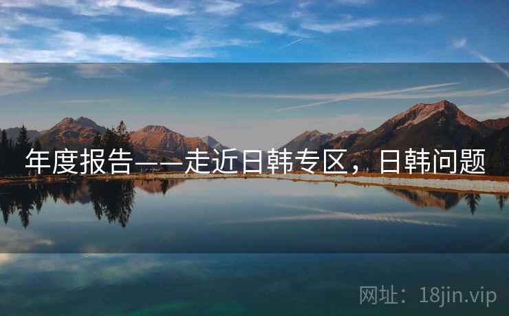 年度报告——走近日韩专区，日韩问题